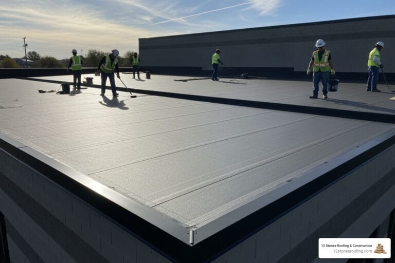 new flat roof installation